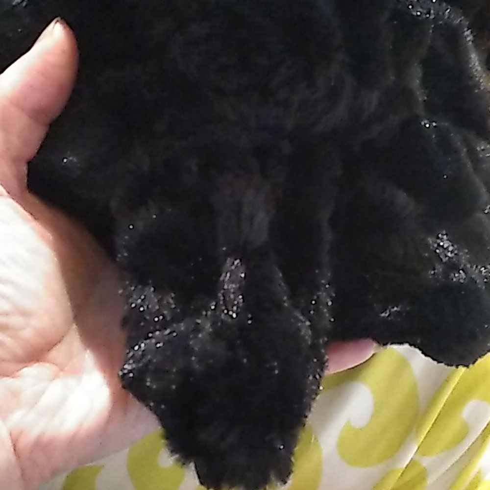 Faux black fur scarf - Picture 8 of 8